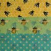 Irish Beeswax Wraps - Midi Wrap - Trio, Yellow Bees, Green Bees & Turq Dots