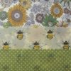 Irish Beeswax Wraps - Large Kitchen Pack - Green floral, White Bees & Green Dots
