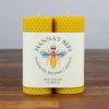 Medium/Small beeswax pillar candle