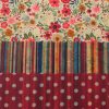 Irish Beeswax Wraps - Mini Wrap - Trio, Mini Trio - Red floral & stripes
