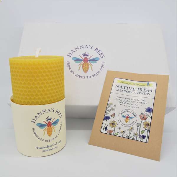 beeswax candle wildflower seed gift