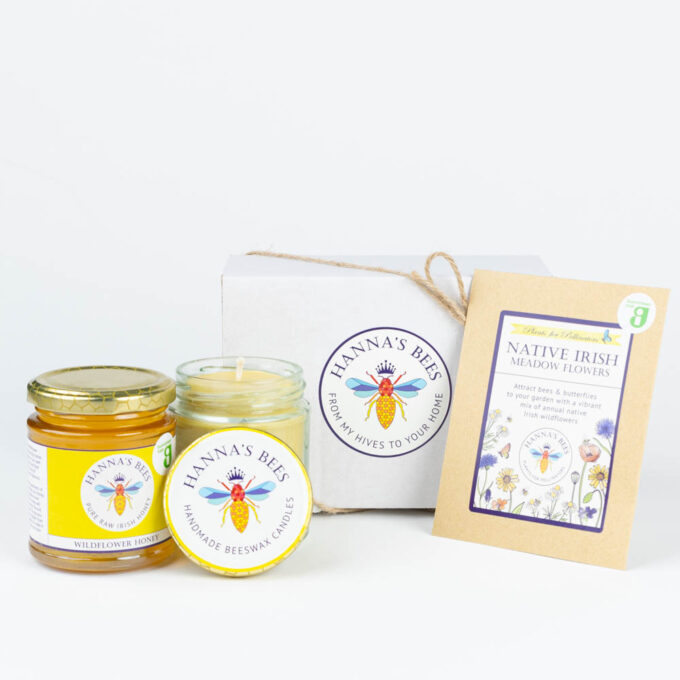 Hanna's Bees Natural Candle Raw Honey and Seed gift